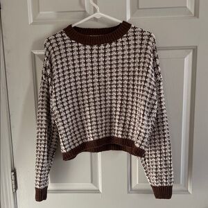 Dry Goods Brown and White Knit Sweater
